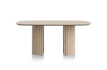 Henders en Hazel PAVIE ronde tafel eetkamertafel ovaal 180 x 120 cm (houten poot) Natural