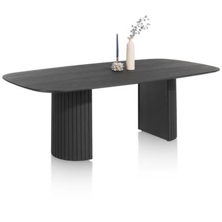 Henders en Hazel eetkamertafel ovaal 240 x 120 cm (houten poot) Castle Black