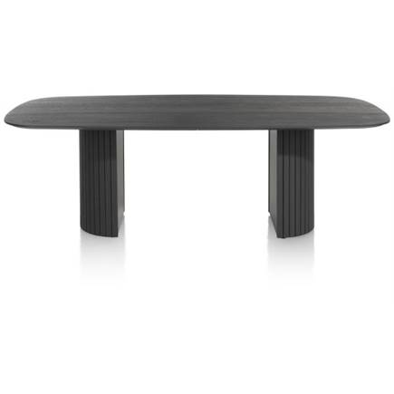 Henders en Hazel eetkamertafel ovaal 240 x 120 cm (houten poot) Castle Black