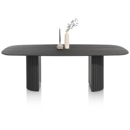 Henders en Hazel eetkamertafel ovaal 240 x 120 cm (houten poot) Castle Black