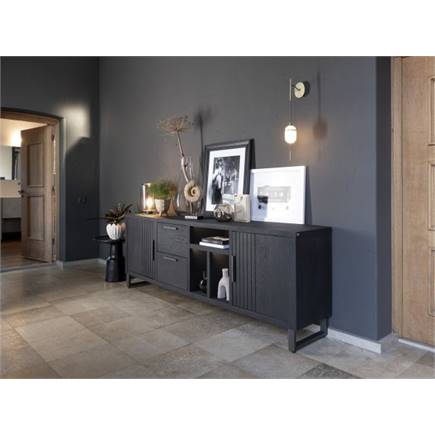 Henders en Hazel 110 x 60 cm + 1-niche (knock-down) Castle Black