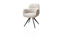 Henders en Hazel PIPPA eetkamer fauteuil pocket - 180 graden draaibaar - rough off black frame - knock down - combi oregon-sevilla Beige