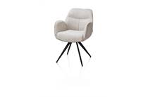 Henders en Hazel PIPPA eetkamer fauteuil pocket - 180 graden draaibaar - rough off black frame - knock down - combi oregon-sevilla Kiezel