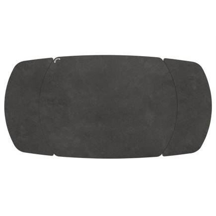 Henders en Hazel 120 (+ 2 x 30) x 90 cm - centrale poot - keramiek op glas Antraciet