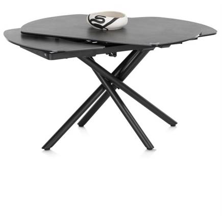 Henders en Hazel 120 (+ 2 x 30) x 90 cm - centrale poot - keramiek op glas Antraciet