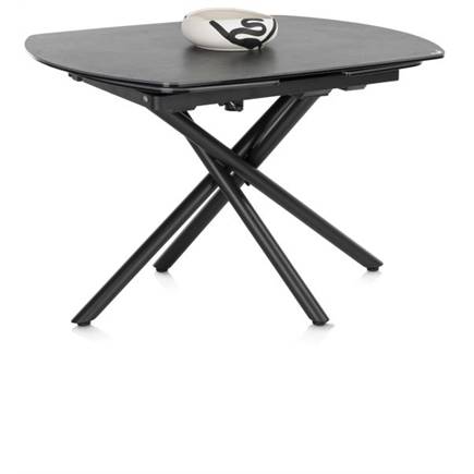 Henders en Hazel 120 (+ 2 x 30) x 90 cm - centrale poot - keramiek op glas Antraciet
