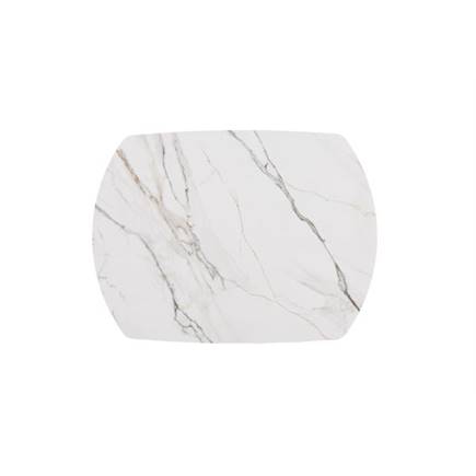 Henders en Hazel 120 (+ 2 x 30) x 90 cm - centrale poot - keramiek op glas Wit