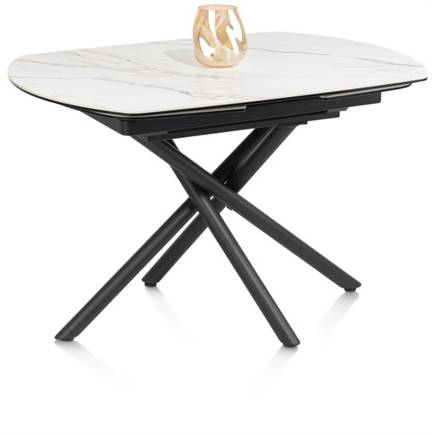 Henders en Hazel 120 (+ 2 x 30) x 90 cm - centrale poot - keramiek op glas Wit