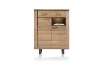 Henders en Hazel 110 cm - 2-deuren + 1-lade + 1-niche (+ LED) bergkast