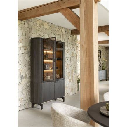 Henders en Hazel buffet 150 cm - 2-deuren + 2-glasdeuren (+ LED)