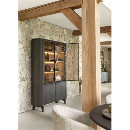 Henders en Hazel buffet 150 cm - 2-deuren + 2-glasdeuren (+ LED)