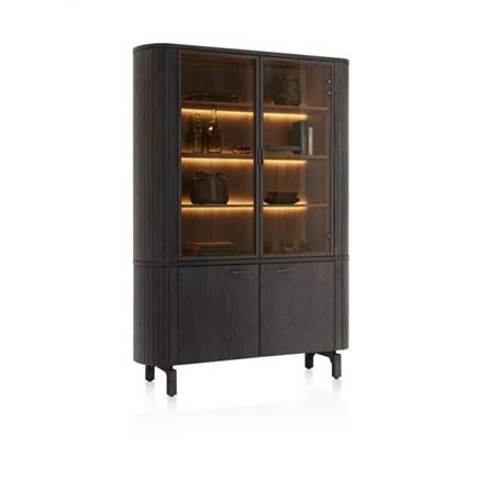 Henders en Hazel buffet 150 cm - 2-deuren + 2-glasdeuren (+ LED)