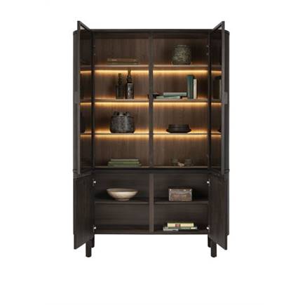 Henders en Hazel buffet 150 cm - 2-deuren + 2-glasdeuren (+ LED)