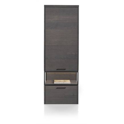 Henders en Hazel hoog - 60 cm - 1-deur + 1-lade + 1-niche (+ LED)