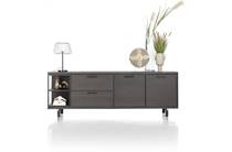 Henders en Hazel RIDGEFIELD dressoir 230 cm - 2-deuren + 2-laden + 2-niches (+ LED) Castle Antraciet