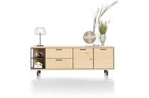 Henders en Hazel 230 cm - 2-deuren + 2-laden + 2-niches (+ LED) Natural dressoir