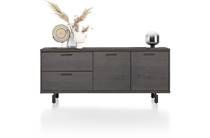 Henders en Hazel RIDGEFIELD dressoir 190 cm - 2-deuren + 2-laden Castle Antraciet