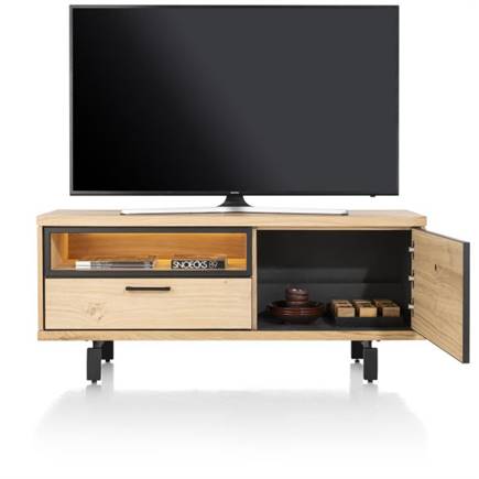 Henders en Hazel lowboard 140 cm - 1-deur + 1-lade + 1-niche (+ LED)