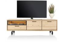 Henders en Hazel lowboard 200 cm - 2-deuren + 1-lade + 1-niche (+ LED) Natural tv meubel