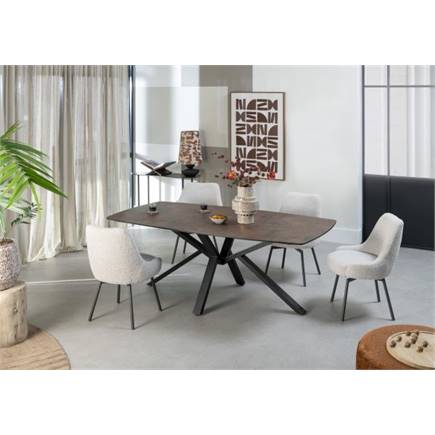 Henders en Hazel draaibaar + pocket - graphiet - stof Brioni Creme