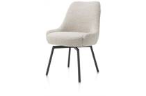 Henders en Hazel ROCCO eetkamerstoel draaibaar + pocket - graphiet - stof Brioni Creme