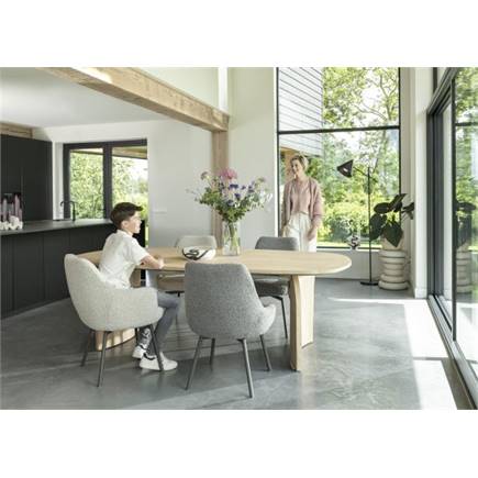 Henders en Hazel draaibaar + pocket - graphiet - stof Brioni Creme