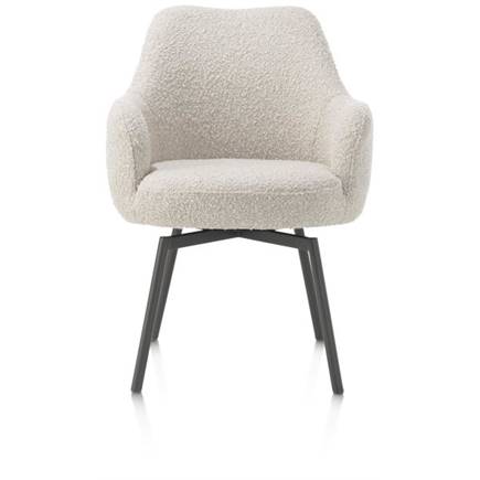 Henders en Hazel draaibaar + pocket - graphiet - stof Brioni Creme