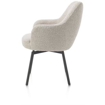 Henders en Hazel draaibaar + pocket - graphiet - stof Brioni Creme
