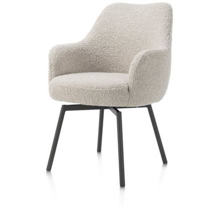 Henders en Hazel draaibaar + pocket - graphiet - stof Brioni Creme