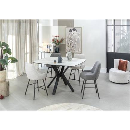 Henders en Hazel draaibaar + pocket - graphiet - stof Brioni Creme