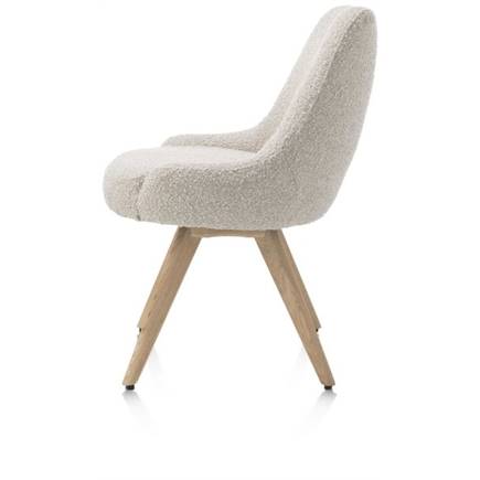 Henders en Hazel draaibaar + pocket - naturel eiken - stof Brioni Creme
