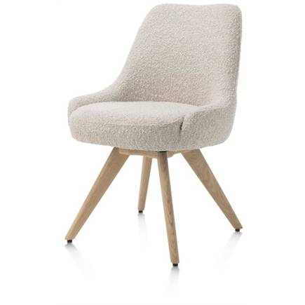 Henders en Hazel draaibaar + pocket - naturel eiken - stof Brioni Creme