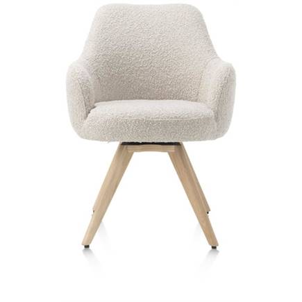 Henders en Hazel draaibaar + pocket - naturel eiken - stof Brioni Creme