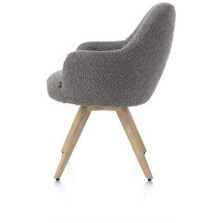 Henders en Hazel draaibaar + pocket - naturel eiken - stof Brioni Lever
