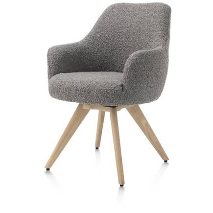 Henders en Hazel draaibaar + pocket - naturel eiken - stof Brioni Lever