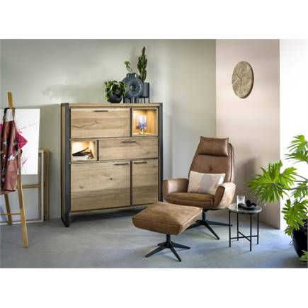 Henders en Hazel incl. relax-functie Stof Karese Camel