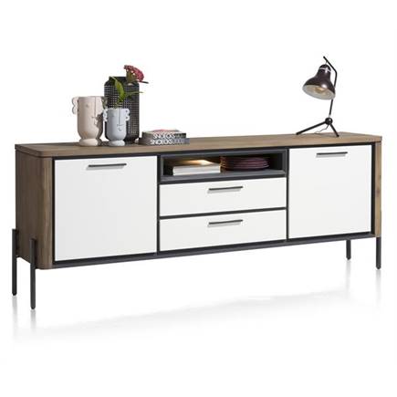 Henders en Hazel 216 cm - 2-deuren + 2-laden + 1-niche (+ LED)