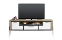 Henders en Hazel SHIRLEY tv meubel lowboard 176 cm - 2-deuren + 1-lade + 1-niche (+ LED)