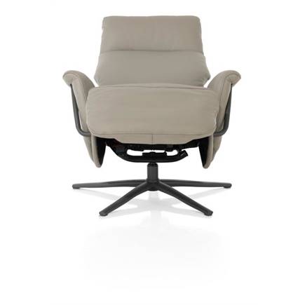 Henders en Hazel relax- - 3-motoren - graphiet poot - elektrische hoofdsteun - leder Maine taupe