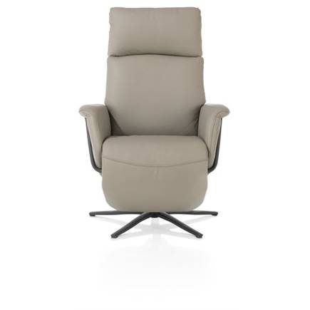 Henders en Hazel relax- - 3-motoren - graphiet poot - elektrische hoofdsteun - leder Maine taupe