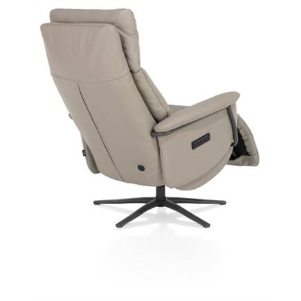 Henders en Hazel relax- - 3-motoren - graphiet poot - elektrische hoofdsteun - leder Maine taupe