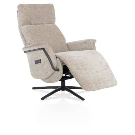 Henders en Hazel relax- - 3-motoren - graphiet poot - elektrische hoofdsteun - Enzo champagne