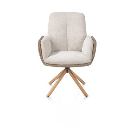 Henders en Hazel 4-poots naturel eiken - draaibaar - stof oregon/sevilla Beige