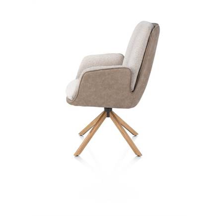 Henders en Hazel 4-poots naturel eiken - draaibaar - stof oregon/sevilla Beige