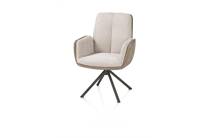 Henders en Hazel THEROS eetkamer fauteuil 4-poots graphiet frame - draaibaar - stof oregon/sevilla Beige