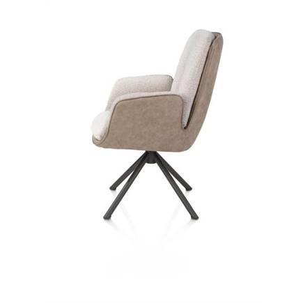 Henders en Hazel 4-poots graphiet frame met relax-systeem - draaibaar - stof oregon/sevilla Beige