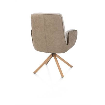Henders en Hazel 4-poots naturel eiken met relax-systeem - draaibaar - stof oregon/sevilla Beige