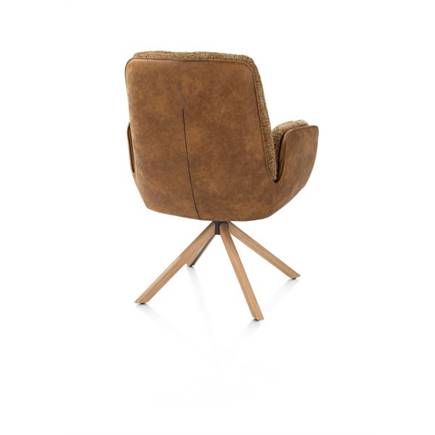 Henders en Hazel 4-poots naturel eiken met relax-systeem - draaibaar - stof oregon/sevilla Desert