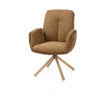 Henders en Hazel 4-poots naturel eiken met relax-systeem - draaibaar - stof oregon/sevilla Desert