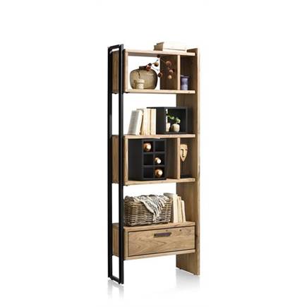 Henders en Hazel roomdivider 70 cm - 1-lade T&T + 6-niches + 6-wijnvakken + 1-box
